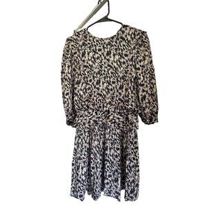 80s Vintage Leopard Print Alexis Petites Secretary Dress ~ Sz 10